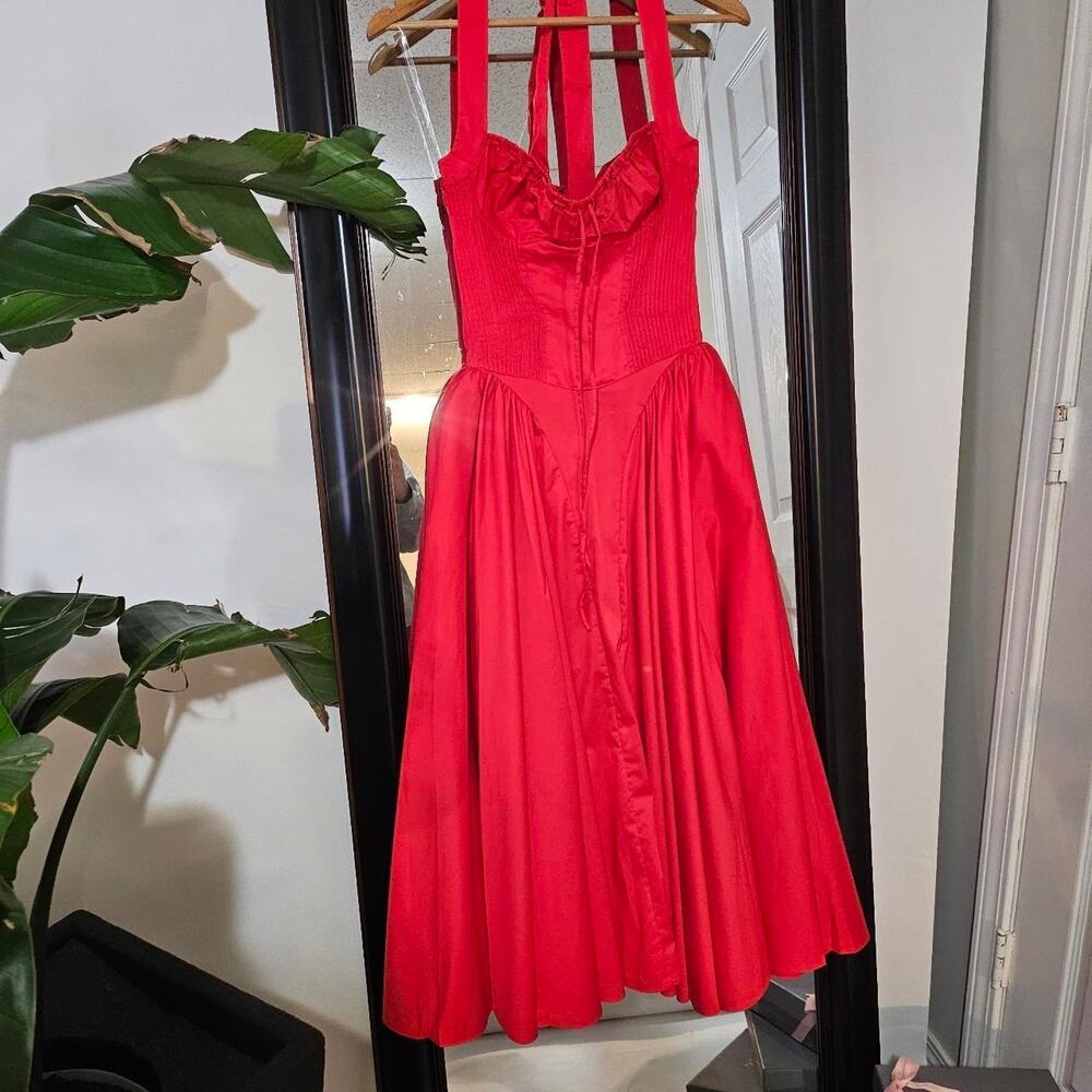 House of CB Adabela red halter dress